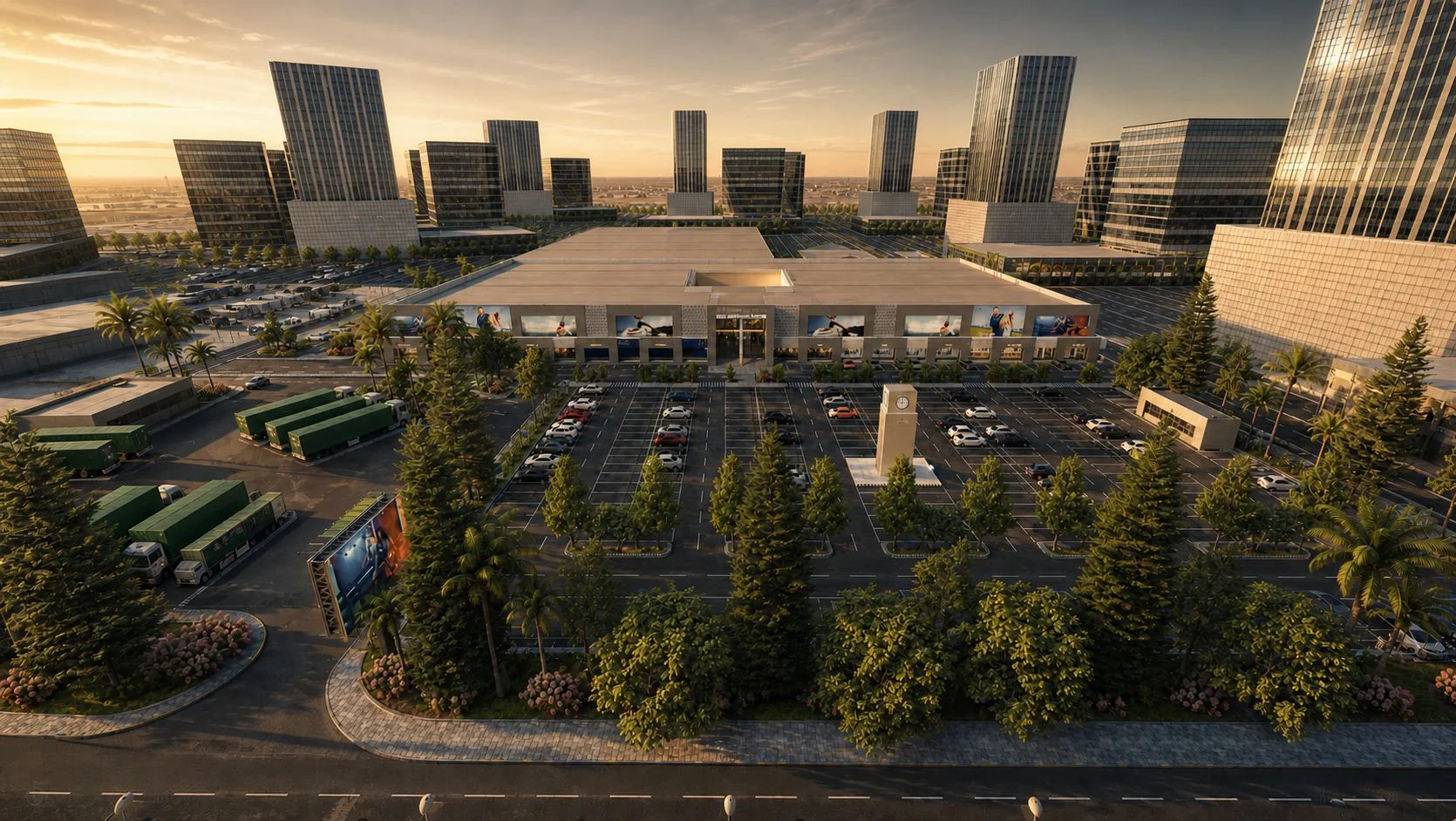 Aerial view of Lulu Centre