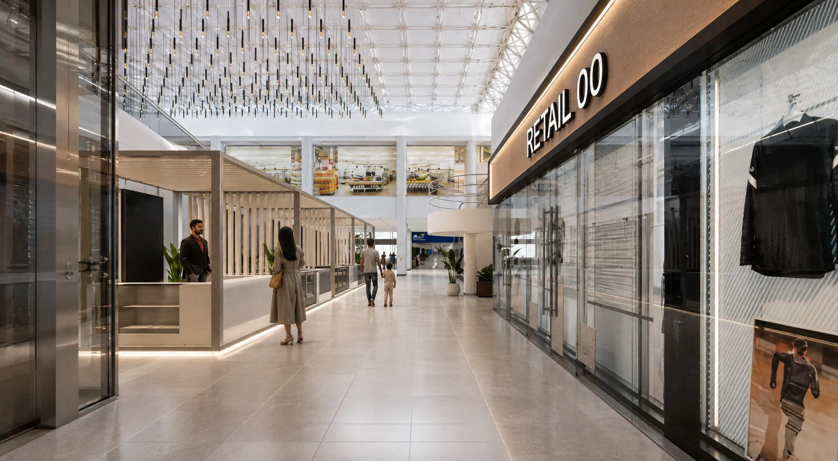 Hypermarket shopping area